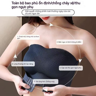 Áo Lót Chất Lụa Mát Lạnh Cho Ngực To - Hiệu Ứng Che Giảm & Nâng Đỡ - Áo Lót Dự Tiệc, Size Lớn, Không Dây, Vô Hình