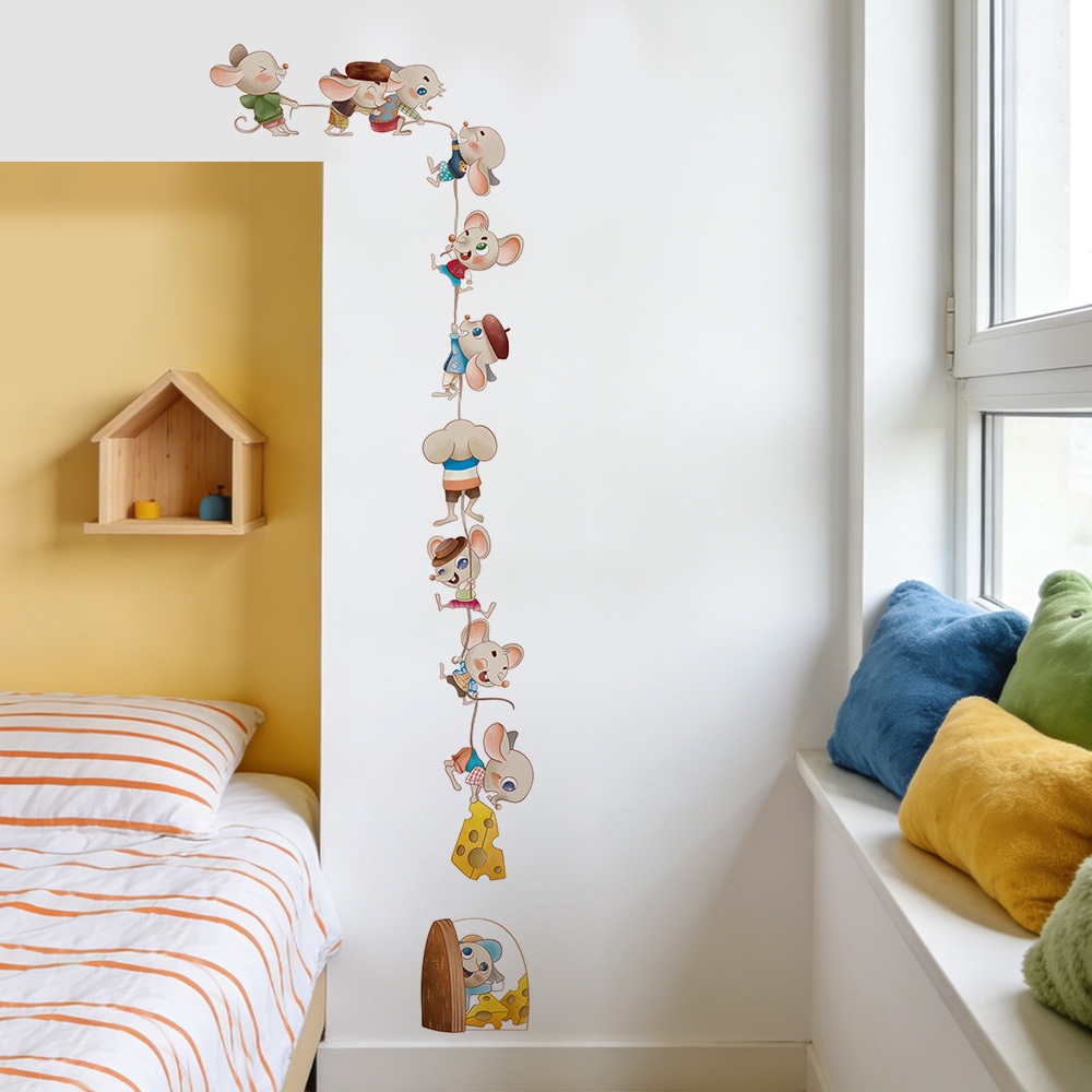 Decal Dán Tường Gia Đình Gấu Leo Cây Đáng Yêu Có Keo Sẵn 88x127cm -  Trang Trí Phòng Bé