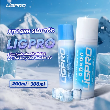 Chai Xịt Lạnh Giảm Đau Siêu Tốc LIGPRO Giảm Đau Nhanh Chấn Thương Trong Sơ Cứu Thể Thao 200ml