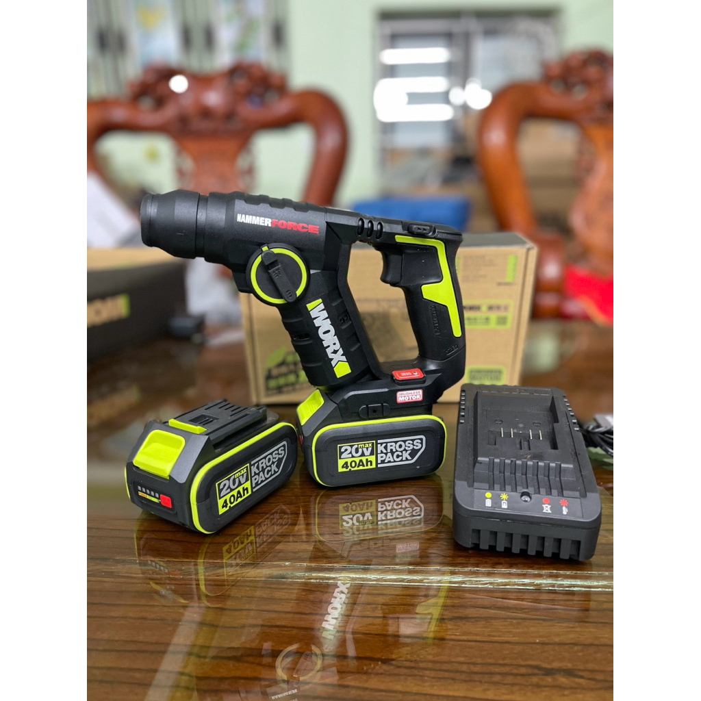 Máy khoan bê tông dùng pin WORX WU380S chính hãng
