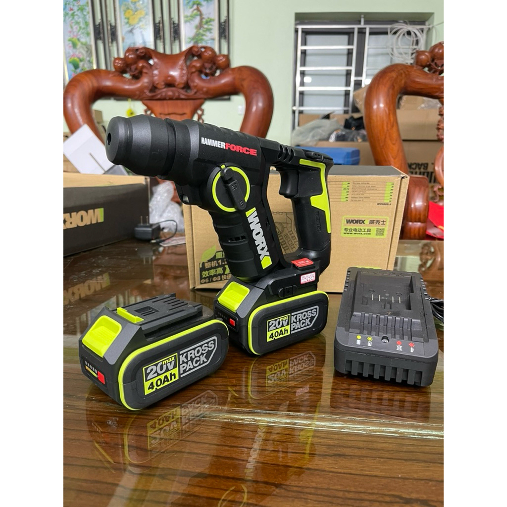 Máy khoan bê tông dùng pin WORX WU380S chính hãng
