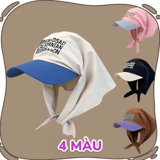Mũ Lưỡi Trai Chống Nắng Nữ Kèm Khăn Che Gáy 2in1 – Mũ Che Kín Cổ, Chống UV, Đi Biển, Thời Trang