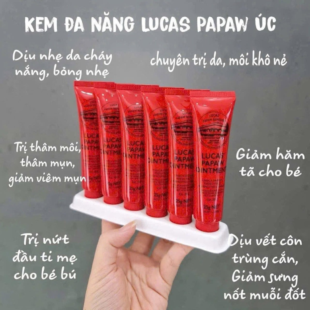 Kem đu đủ đa năng Lucas Papaw Ointment 15g / 75g – Dưỡng ẩm, làm dịu da, dùng cho môi & da khô