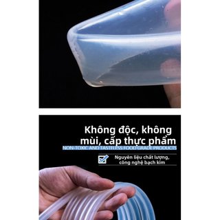 LANWAN Ống Silicone Trong Suốt Dẻo, Chịu Nhiệt Cao, An Toàn Dẫn Nước/Thực Phẩm