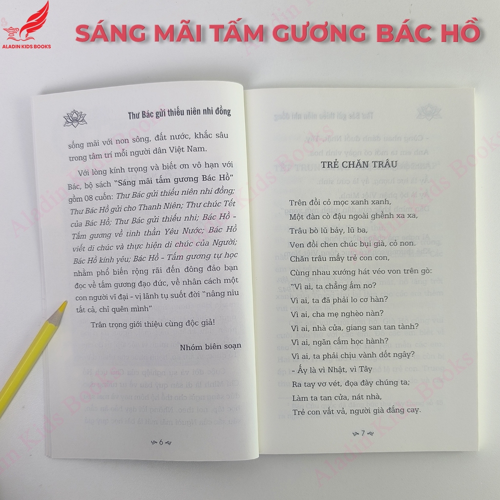 Sách Thư Bác Gửi Thiếu Niên Nhi Đồng - Sáng Mãi Tấm Gương Bác Hồ - Sách thiếu nhi về Bác Hồ