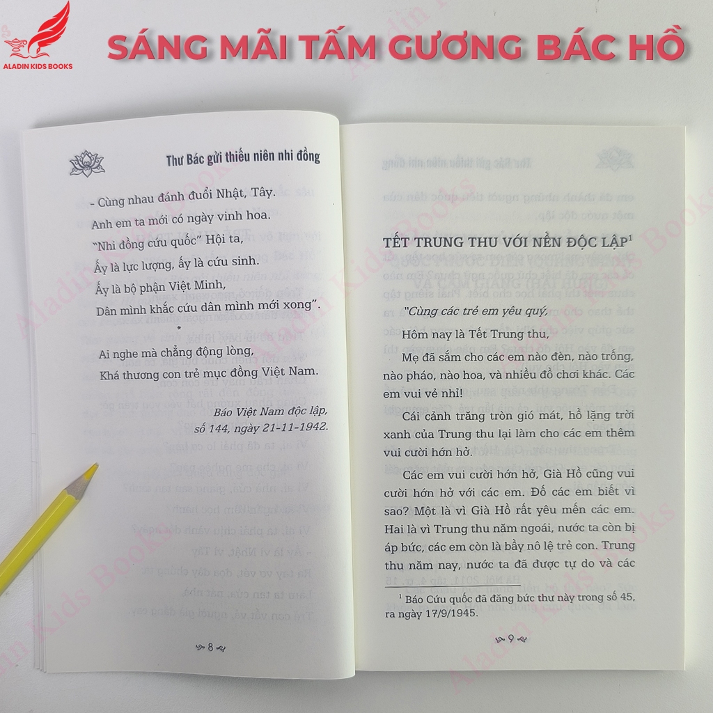 Sách Thư Bác Gửi Thiếu Niên Nhi Đồng - Sáng Mãi Tấm Gương Bác Hồ - Sách thiếu nhi về Bác Hồ