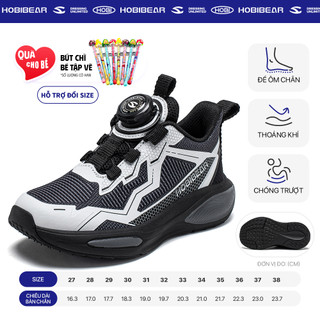 Giày thể thao bé trai HOBIBEAR EK1133 đen đế EVA TPR chống trượt có vải mesh thoáng khí