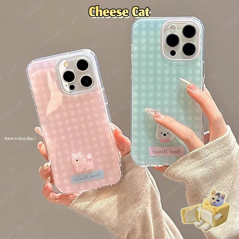 ins Kẻ sọc hàn quốc thích hợp cho ốp điện thoại Apple 13 12 Pro Max Xr Xs 7P 11 14 15 Plus 16 17 Air TPU mềm dễ thương