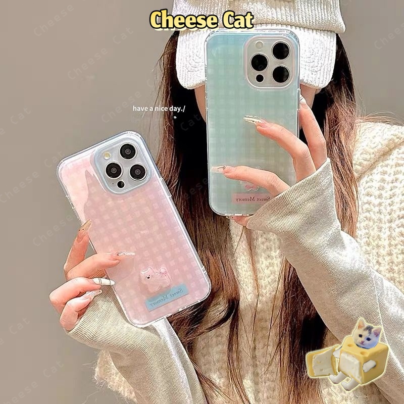 ins Kẻ sọc hàn quốc thích hợp cho ốp điện thoại Apple 13 12 Pro Max Xr Xs 7P 11 14 15 Plus 16 17 Air TPU mềm dễ thương
