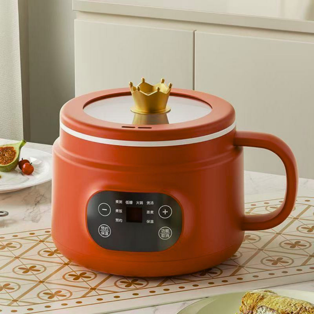 Nồi Điện Mini Chống Dính Đa Năng 3 Trong 1 - Nấu Mì, Nấu Lẩu, Hấp Thực Phẩm Cho Sinh Viên, Văn Phòng