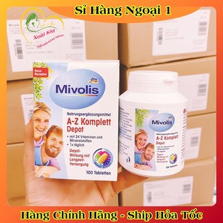 Viên uống bổ sung vitamin tổng hợp A-Z Mivolis 100 viên của Đức