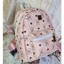 Balo Nữ QC Gấu Da PU Màu Hồng Size 38 Và 28 Gọn Phong Cách Trẻ Trung Dễ Thương Đi Học Đi Chơi