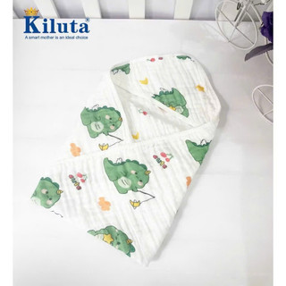 Ủ choàng xô có mũ sợi tre aden Kiluta siêu đẹp 4 lớp cho bé