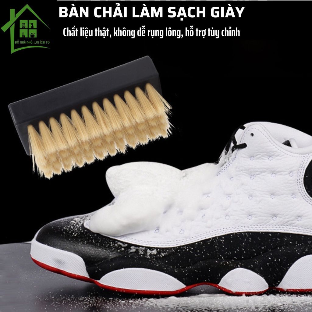 Bàn Chải Chuyên Dùng Đánh Giày Vải, Sneaker, Giày Da Lộn, Nội Thất Ô Tô Phụ kiện giầy Shoes 2H