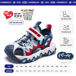 Giày sandal khóa dán Hobibear bít mũi có đế eva siêu mềm và chống trượt AU8173 chính hãng