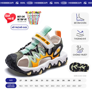 Sandal bé trai HOBIBEAR AU8173 Green khóa dán có đế EVA êm chân chống trơn trượt