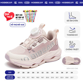 Giày chạy bộ bé gái HOBIBEAR EK1052 Pink có đế EVA đàn hồi và vải lưới thoáng khí