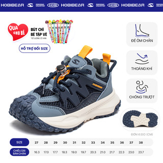 Giày thể thao trẻ em HOBIBEAR AS8621GN Navy có đế EVA TPR chống trượt và vải lưới thoáng khí