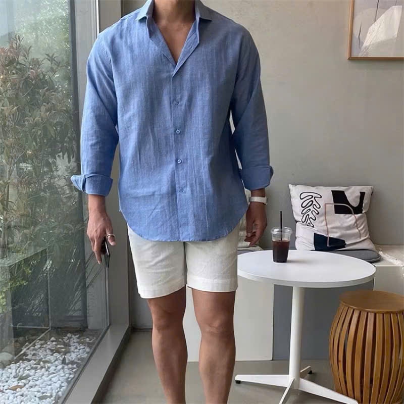Áo Sơ Mi Mùa Hè Dài Tay Chất Đũi Mềm Thoáng Mát Halley A28
