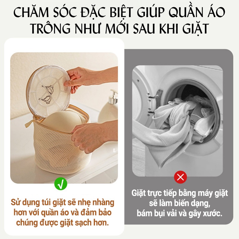 Kaleis Túi Giặt Quần Áo 6 Món 3 Lớp Cao Cấp Lưới Giặt Đồ Lót, Tất Vớ, Chống Biến Dạng, Khóa Kéo Bền, Túi Giặt Phân Loại
