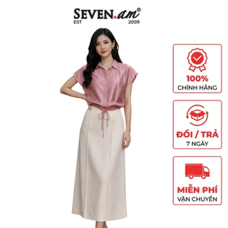 Áo bo gấu hồng pastel phối dây rút thanh lịch thời trang nữ Seven.AM H103262I