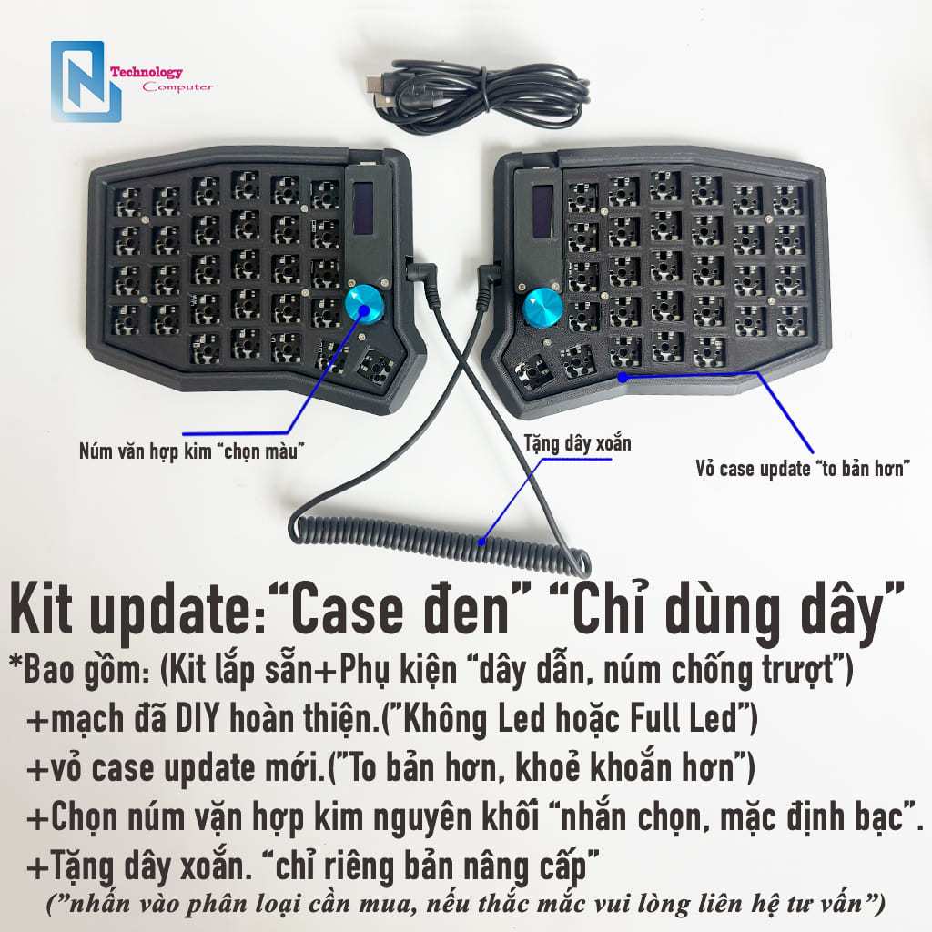 Bàn Phím Sofle RGB V2.1 Chỉ Dùng Dây Hoàn Thiện Keyboard Split Sử Dụng Atmega32u4 Keymap QMK VIA | BigBuy360 - bigbuy360.vn