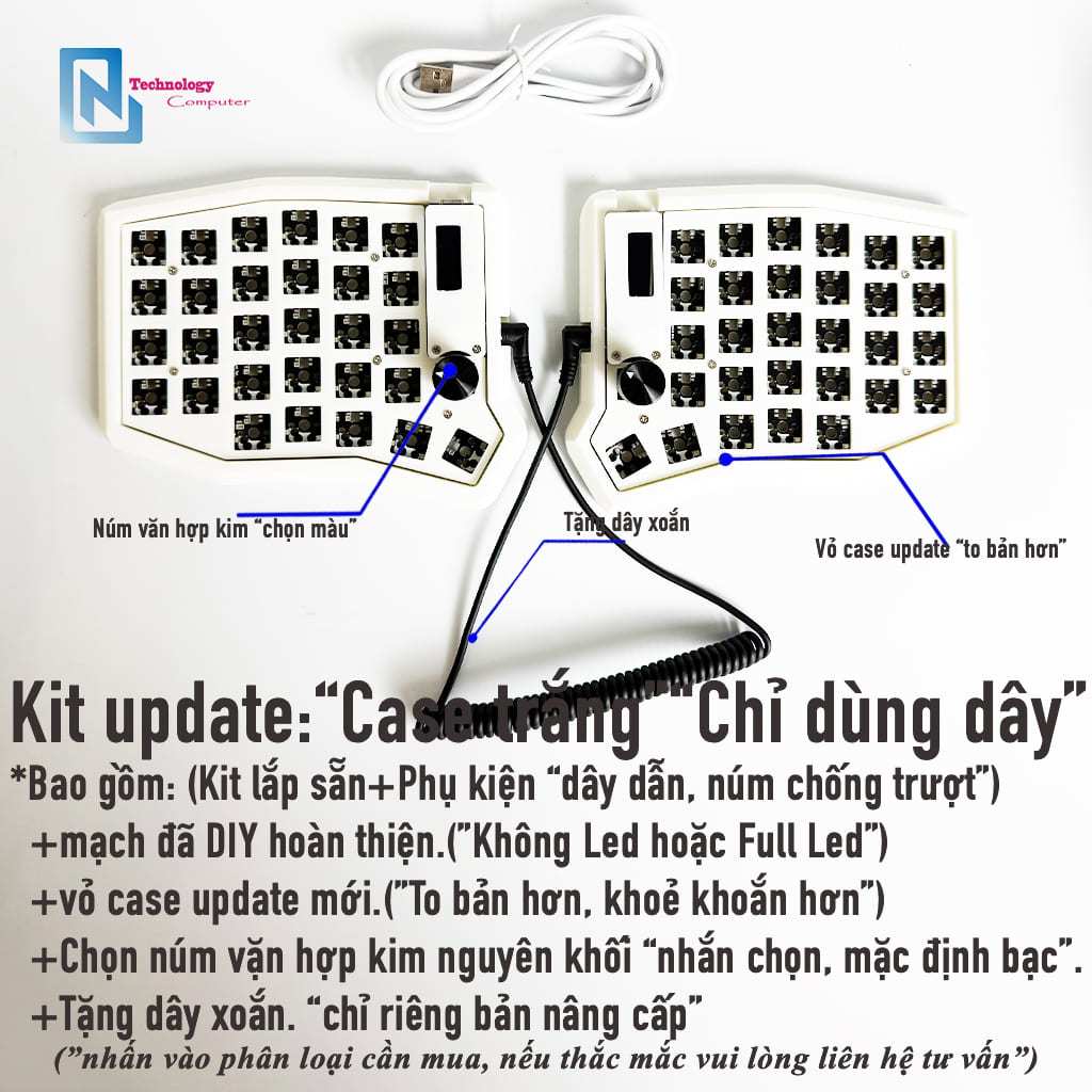 Bàn Phím Sofle RGB V2.1 Chỉ Dùng Dây Hoàn Thiện Keyboard Split Sử Dụng Atmega32u4 Keymap QMK VIA | BigBuy360 - bigbuy360.vn