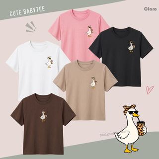 Áo thun Babytee basic hình vịt vàng dễ thương - cotton cao cấp phong cách hàn quốc xinh xắn