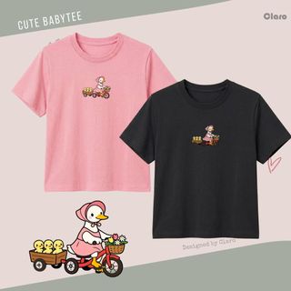 Áo thun Babytee basic hình vịt vàng dễ thương - cotton cao cấp phong cách hàn quốc xinh xắn