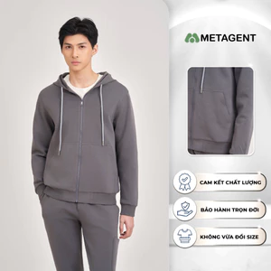Áo khoác nam thể thao có mũ, áo khoác nỉ Metagent MS 77E4050