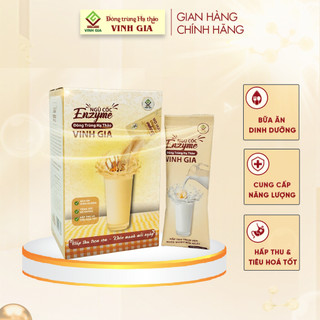 Combo 03 hộp Ngũ cốc Enzyme Đông trùng ha thảo Vinh Gia - bữa ăn Dinh Dưỡng Pha Nóng/Lạnh Tiện Lợi