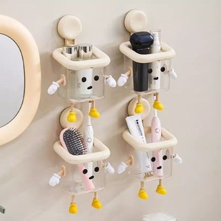 Kệ Để Đồ Nhà Tắm Dán Tường Chịu Lực Tốt Có Lỗ THoát Nước Hình CHÚ HỀ - Giá Đựng Đồ Nhà Tắm, Phòng Ngủ, Nhà Bếp