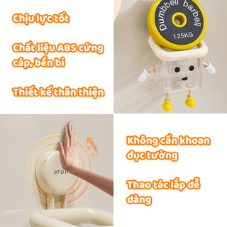 Kệ Để Đồ Nhà Tắm Dán Tường Chịu Lực Tốt Có Lỗ THoát Nước Hình CHÚ HỀ - Giá Đựng Đồ Nhà Tắm, Phòng Ngủ, Nhà Bếp