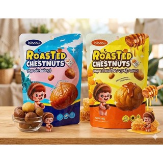 COMBO 10/20/30/50 HẠT DẺ NƯỚNG BIBOBU VỊ MUỐI BIỂN/MẬT ONG GÓI 80G - HÀNG NHẬP KHẨU