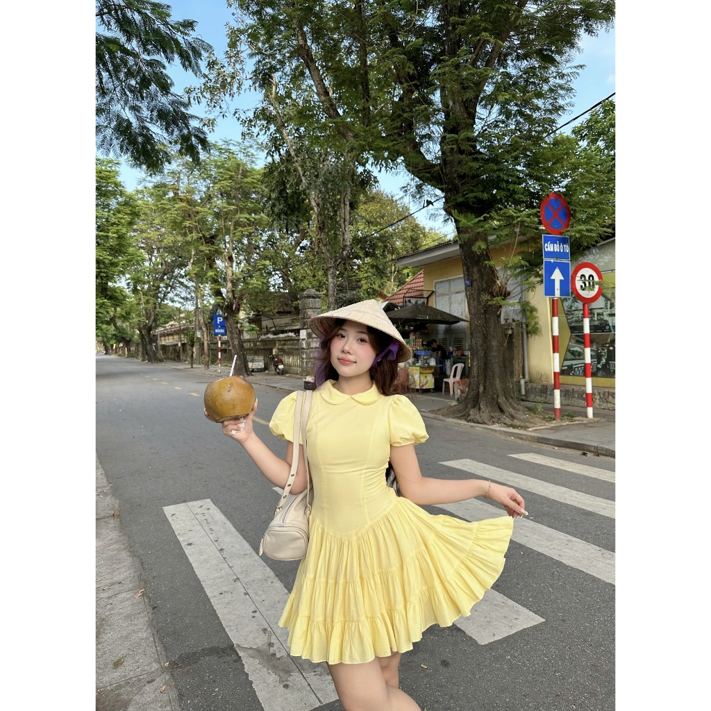 Đầm Nữ RYNDO DRESS Cổ Sen Form Xòe Công Chúa SECODEE