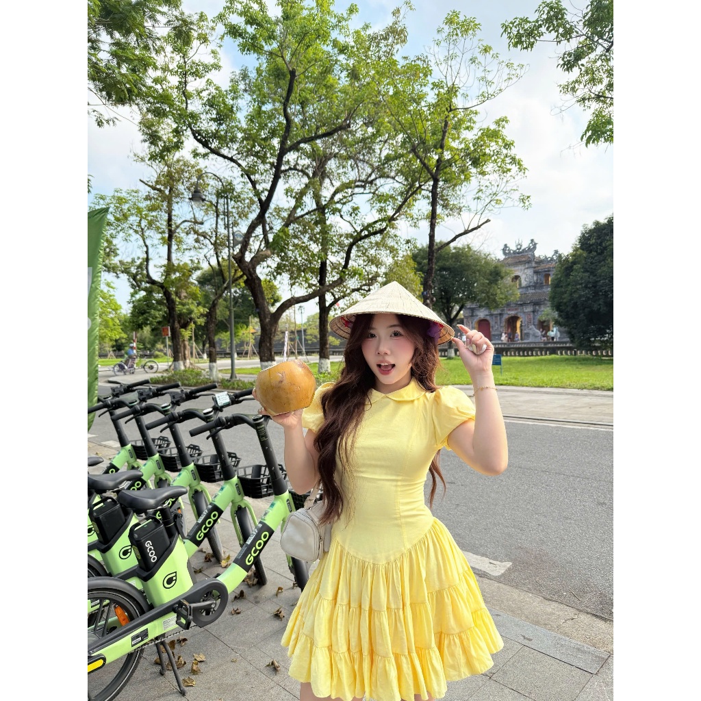 Đầm Nữ RYNDO DRESS Cổ Sen Form Xòe Công Chúa SECODEE