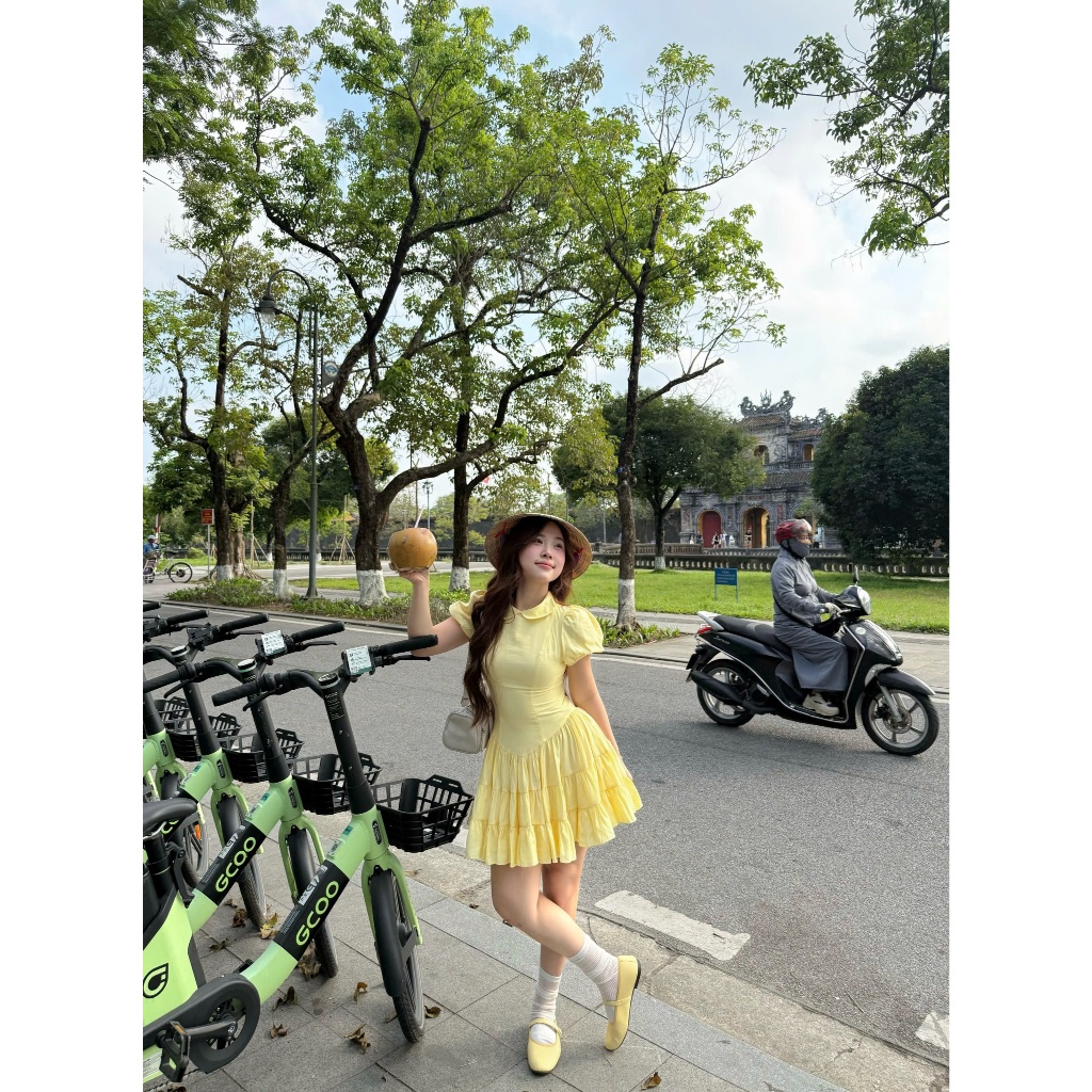 Đầm Nữ RYNDO DRESS Cổ Sen Form Xòe Công Chúa SECODEE