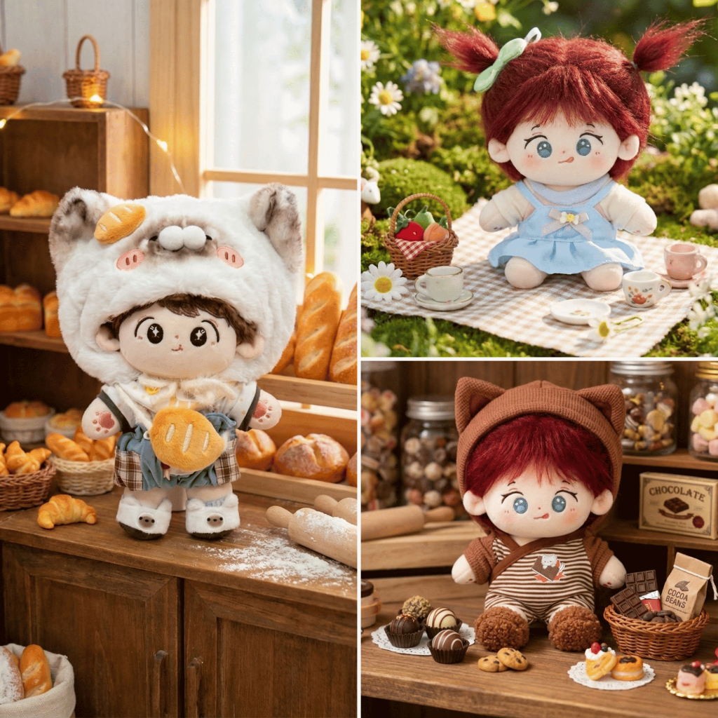 Quần Áo Búp Bê Nữ 20cm GUAILA TOYs Clothes Siêu Dễ Thương, Outfit Doll 2026 Phụ Kiện Decor, Quà Tặng