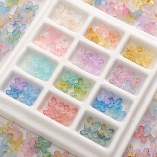 Hạt acrylic mạ vàng hình hoa 4 cánh 9mm lỗ 1mm - 10g (~80 hạt) phụ kiện handmade