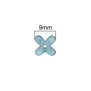Hạt acrylic mạ vàng hình hoa 4 cánh 9mm lỗ 1mm - 10g (~80 hạt) phụ kiện handmade