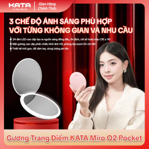 Gương Led Trang Điểm Cầm Tay KATA Miro O2 Pocket, Thiết Kế Nhỏ Gọn, Ánh Sáng Chân Thực, Hình Ảnh Sắc Net