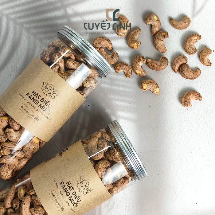 Hạt Điều Rang Muối Tuyết Linh Hộp 500g Loại A+ Size Cồ Hạt Dinh Dưỡng Giòn Béo Tự Nhiên, Quà Biếu Ca