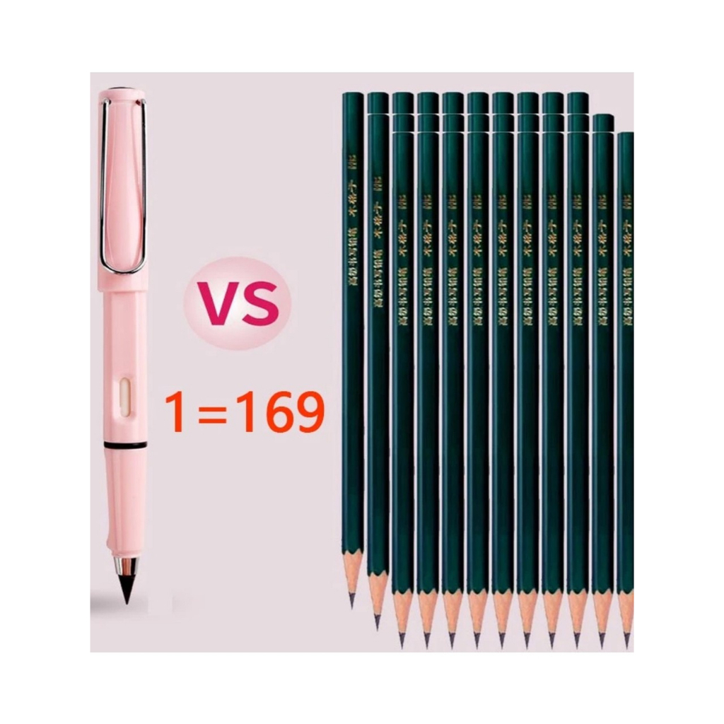 Combo Bút Chì Vĩnh Cửu ( 1 Bút Chì +5 Ngòi +1 Tẩy ) (Đầu Ngòi Có Thể Thay Được)