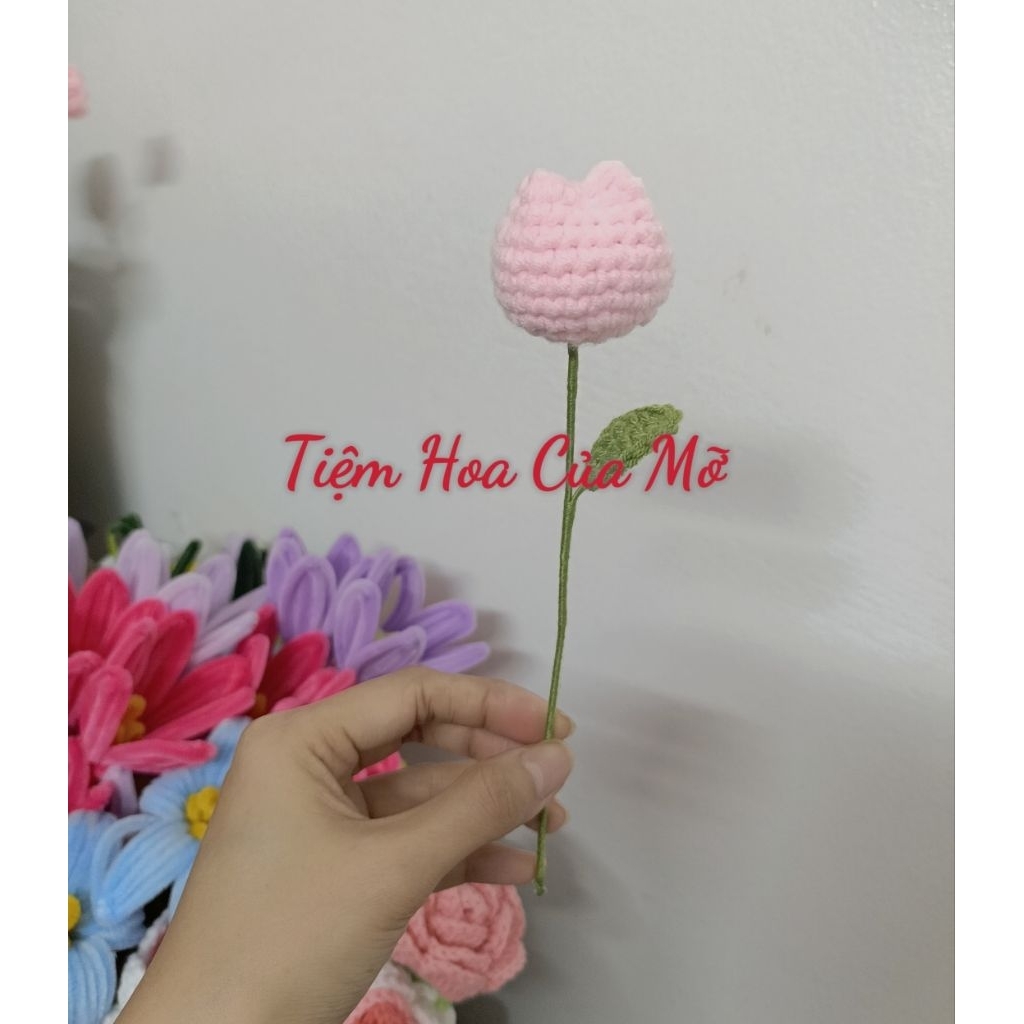 Hoa Len Gắn Kính Xe , Hoa Len Gắn Tay Lái ,  Hoa Len Handmade