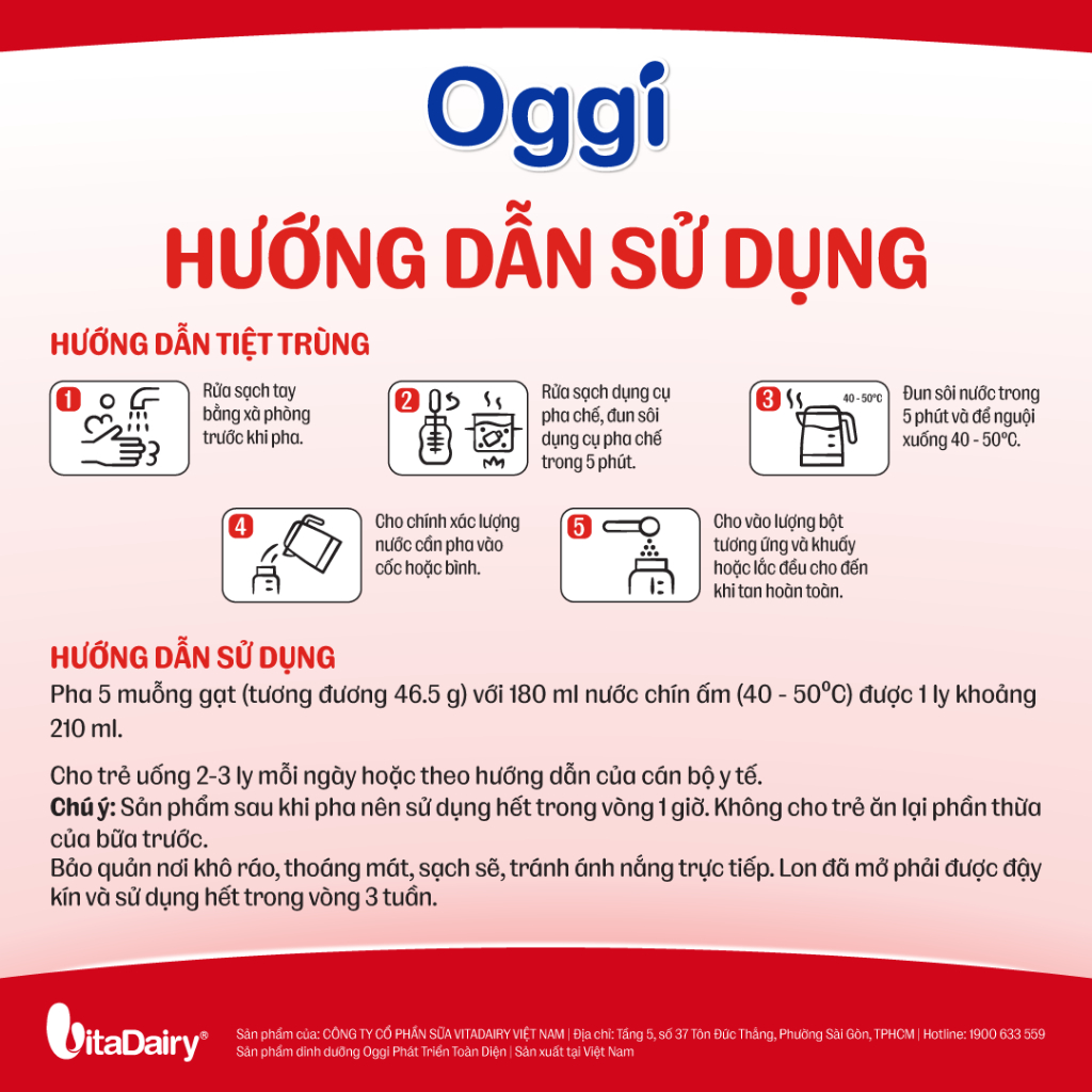 Sữa bột Oggi 2+ phát triển toàn diện - Hỗ trợ bé tăng cân, tăng cường miễn dịch, phát triển toàn diện - Lon 900g
