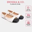 - Giày búp bê nữ quai ngang chần trám mũi phối đen thanh lịch kiểu dáng basic - EL121