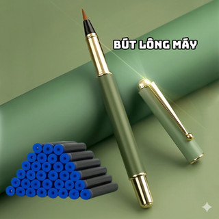 Bút Lông Máy TP01 Luyện Viết Chữ Hán, Thư Pháp, Kèm Giấy Dùng cả mực lọ và ống mực, Ngòi lông êm mềm