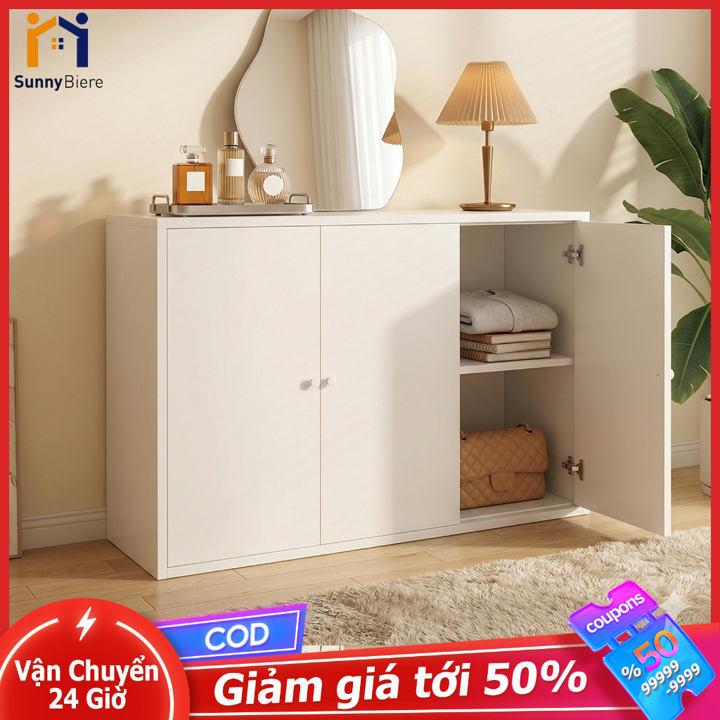 Sunny Tủ Búp Phê Trang Trí Phòng Khách, Tủ Đựng Đồ Nhà Bếp Gỗ MDF Sức Chứa Lớn Cao Cấp