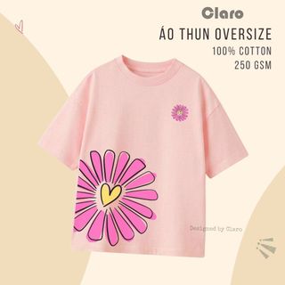 Áo phông nữ ao thun oversize họa tiết hoa xinh xắn phong cách hàn dễ thương