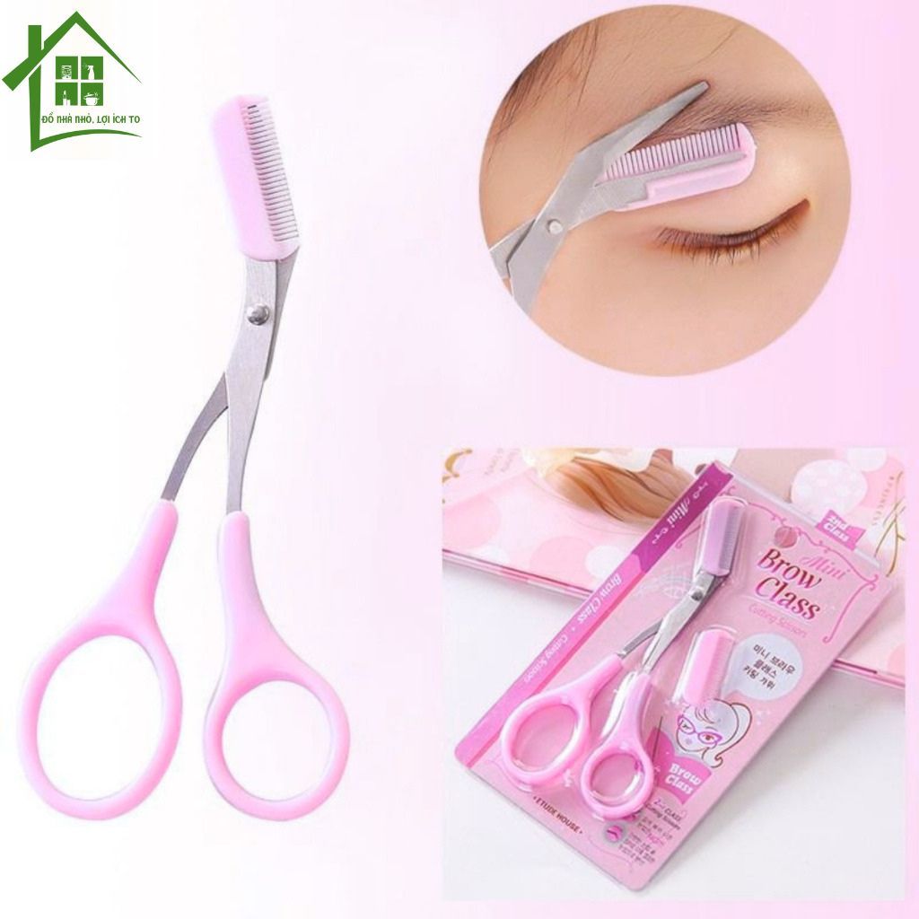 Kéo Cắt Tỉa Chân Mày Mini Brow Class kèm lược mini Chải và tỉa lông mày tiện lợi